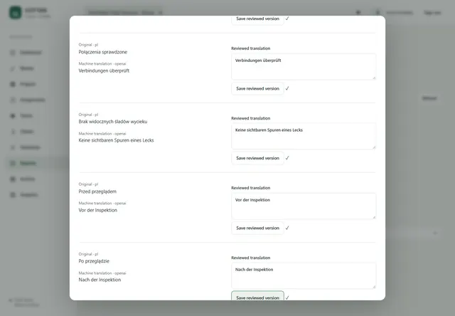Human translation review